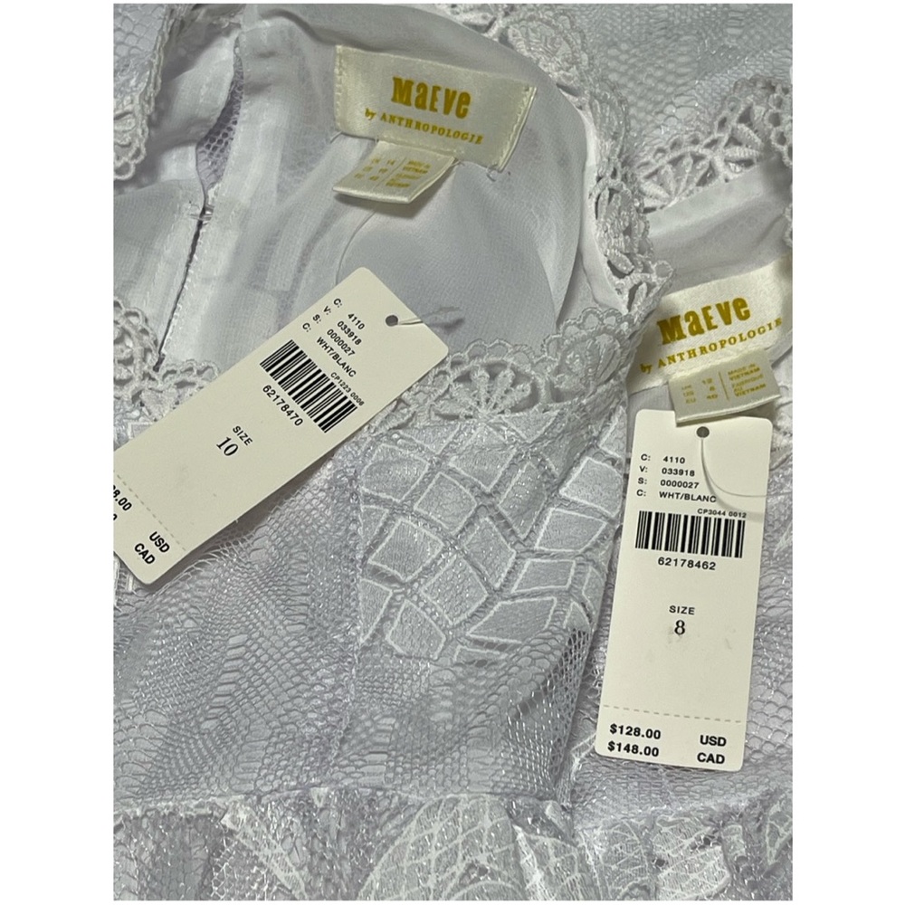 Anthropologie Summer Blouse Tank Pineapple in White NWT - Picture 10 of 14